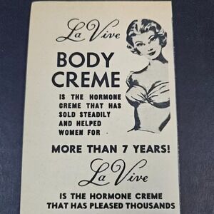 1961 La Vive Hormone Body Creme Vintage Print Ad Tuckahoe NY LaVive Beauty Aid‎